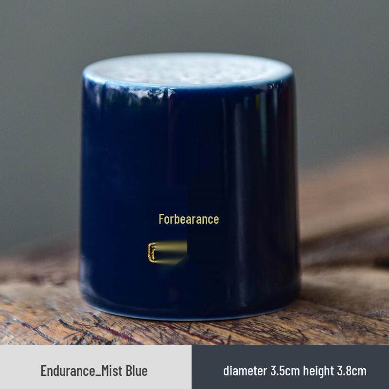 

Colored Glaze Ceramic Tea Lid Rest and Holder Set