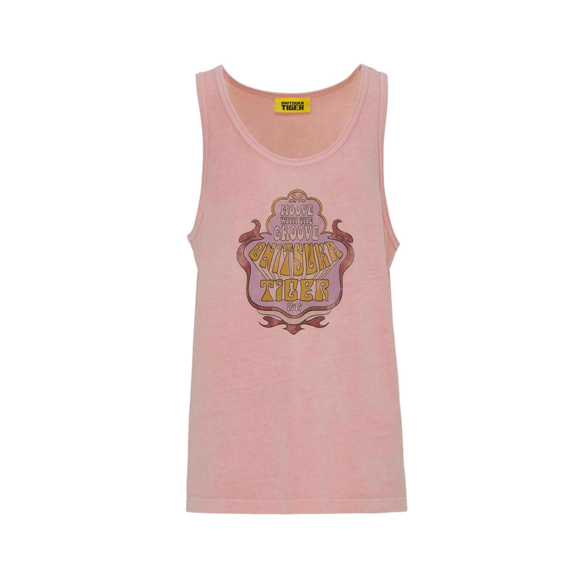 

Onitsuka Tiger SS26 Denivita Series Tank Top Round Neck Printed Vest Men tops Pink 2181B148-700 M