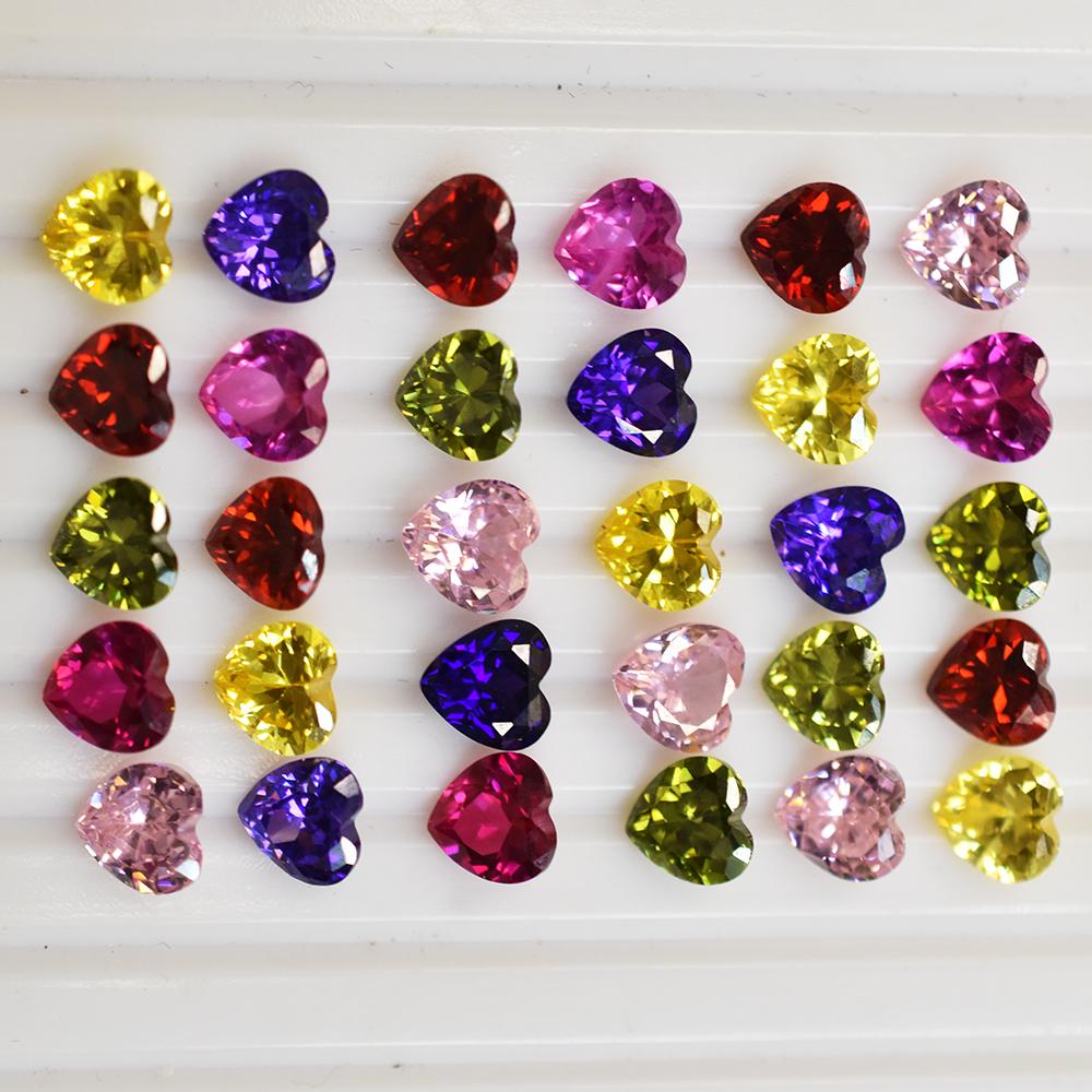 6x6 Mm Natural 3.6 Ct Mix Sapphire Heart Lot CERTIFIED Unique Gems Free Delivery Nsc-408