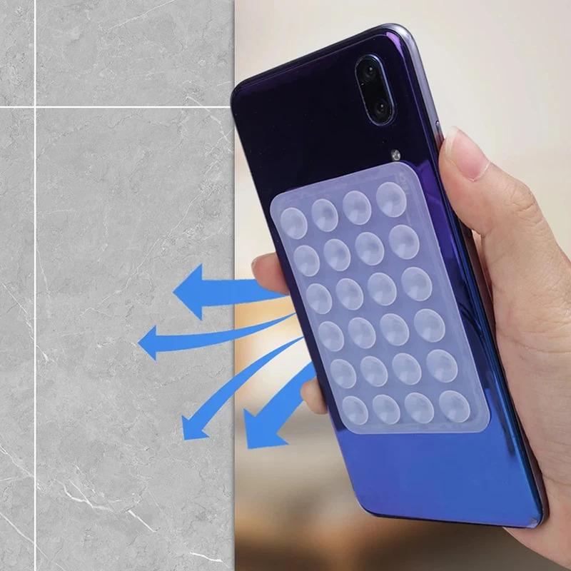 5-1er-Pack starker Griffhalter, selbstklebender Silikon-Saugnapf, Halterung für Telefonhüllen, rutschfest, freihändig, klebrig, Handy-Griffständer