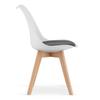 MARK chair black and white / natural legs x 1