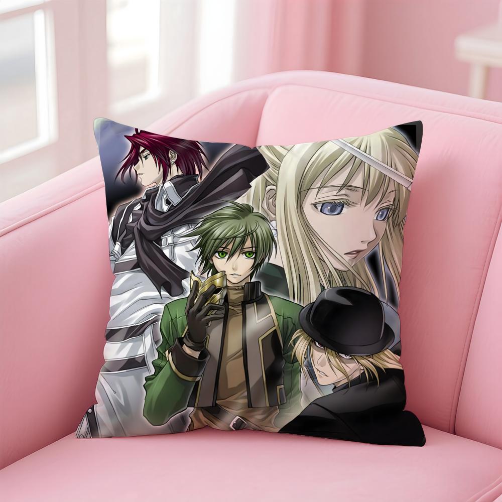 

Anime G-Genso S-Suikoden Cushion Cover Comfortable Reversible Pillow Cover Ideal for Car Sofa Bedroom & Beyond 12x12Inch