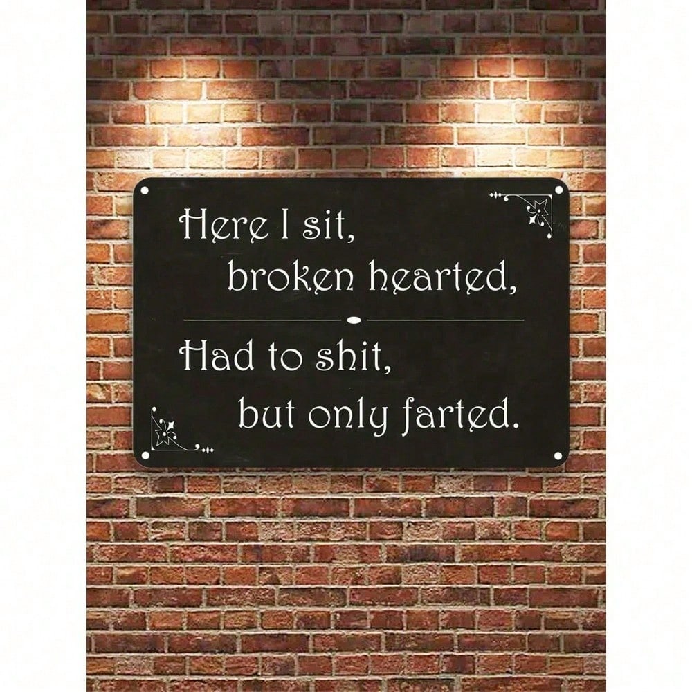 Funny Toilet Rules Metal Sign Home Bar Restroom Decor Wall Art