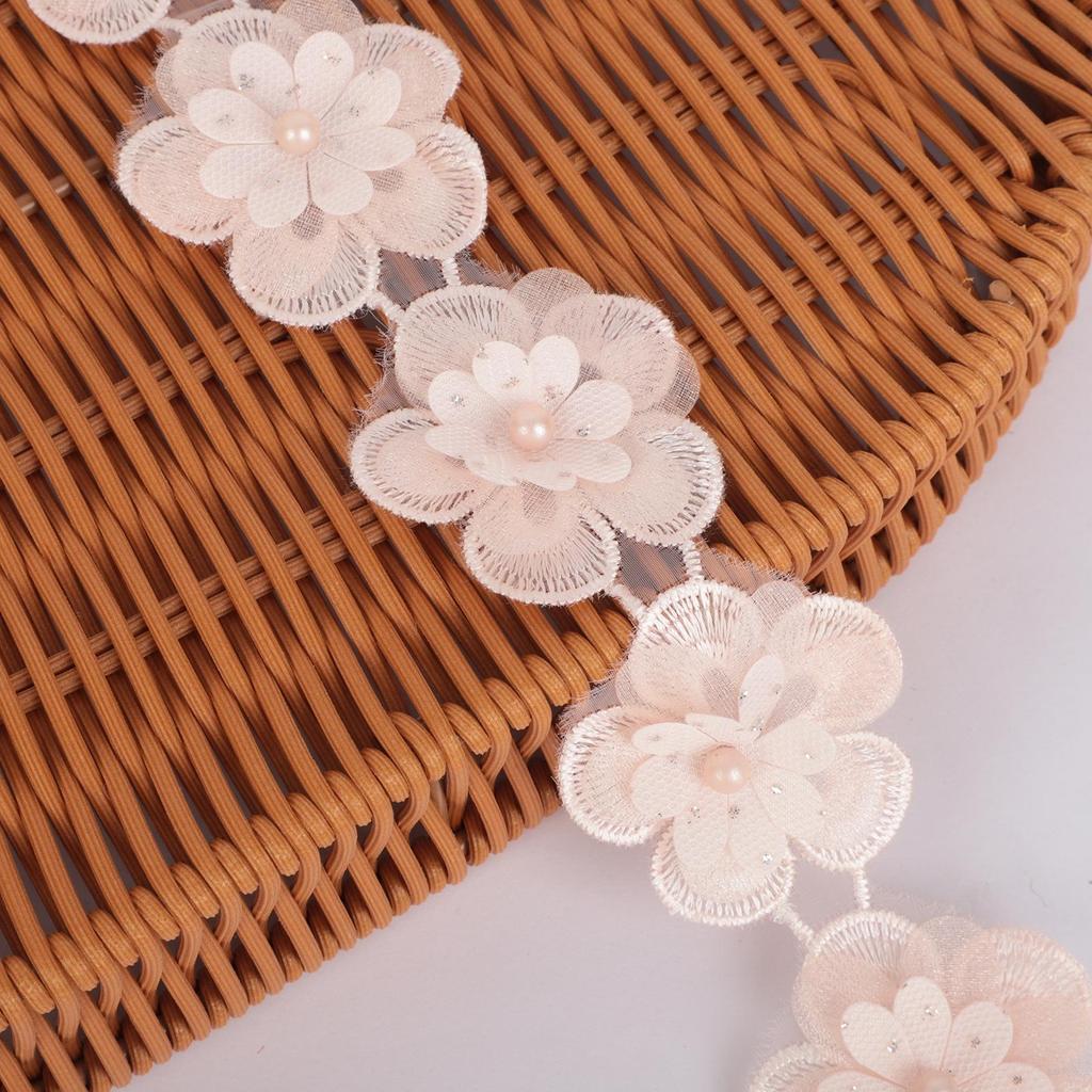 Three-Dimensional Small Flower Embroidery Organza Lace Accessories