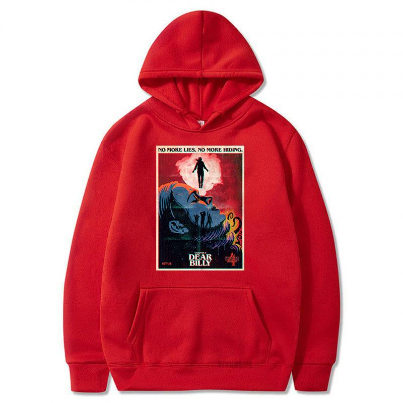 Stranger Things4 Printed hoodie with fleece hoodie 6625