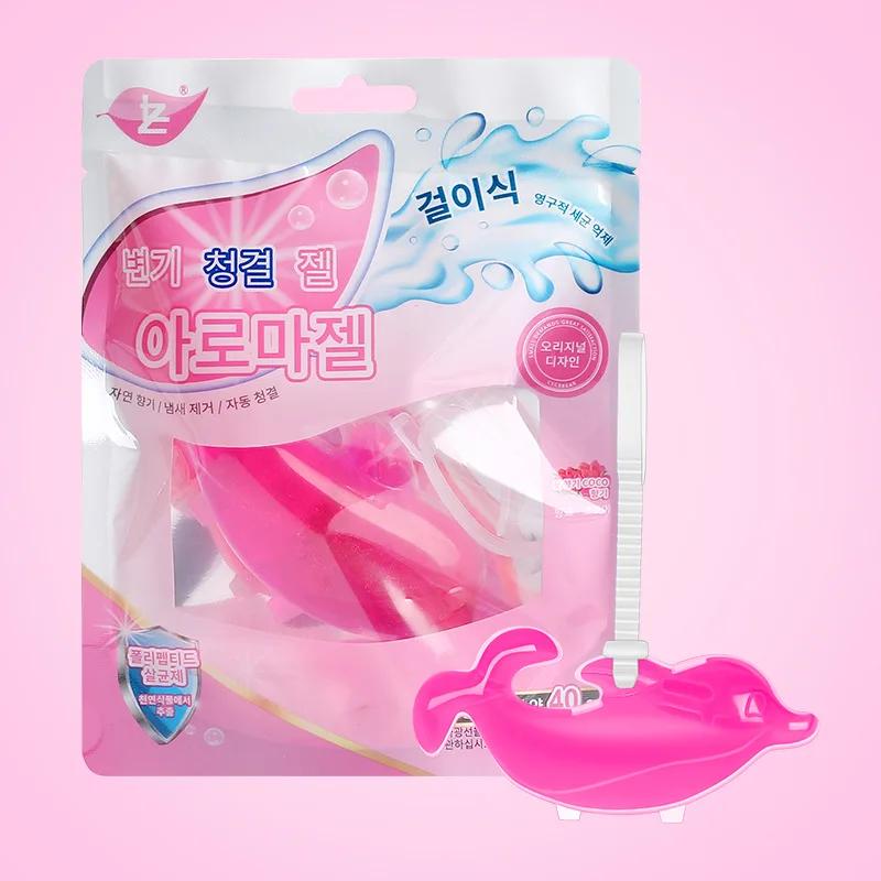 Aromatická dezinfekce WC čisticí gel - Závěsný gelový deodorant ve tvaru delfína, Dlouhotrvající vůně do koupelny Odstraňuje nečistoty Čisté nástroje