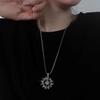 Korean Style High-End Rotatable Snowflake Pendant Necklace Unisex Trendy Design