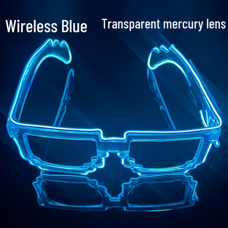 Bezprzewodowe LEDowe Migaące Okulary Mozaikowe na Występy Klubowe i Imprezowe