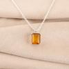 925 Sterling Silver Citrine Gemstone Jewelry Partywear Pendant 0.69" For Women PP-58-5