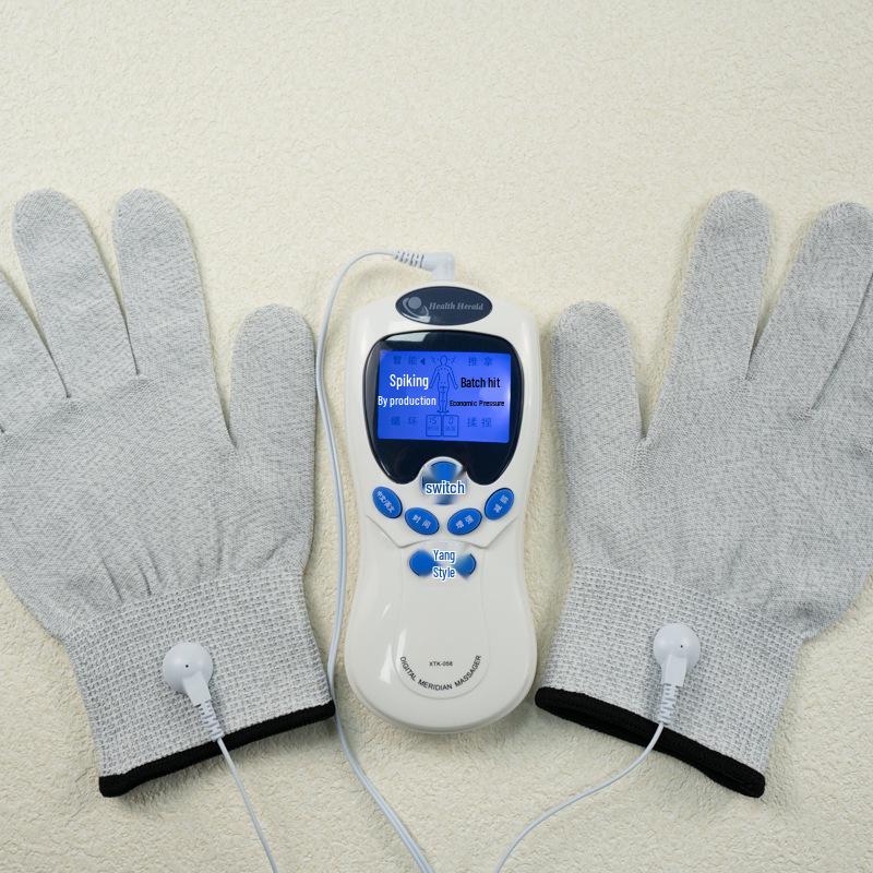 Silver Fiber Conductive Massage Gloves for Pain Relief