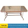 Outdoor Rattan Glass Rectangular Dining Table Set