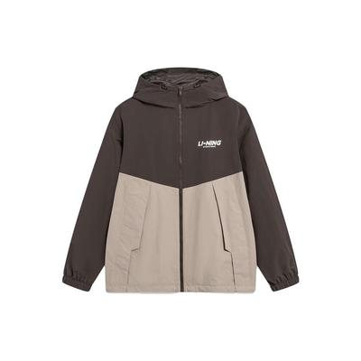 Windproof Water-Repellent Letter Logo Printed Hooded Sports Jacket Men Jackets Black Brown AFDU837-2