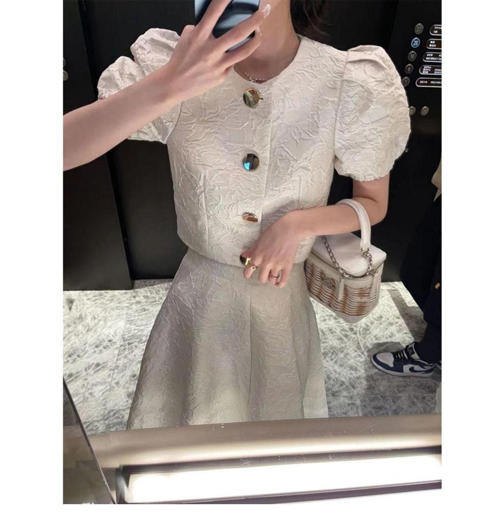 Summer 2026 Rich Girl Two-Piece: White Top & High-Waisted Skirt Dress