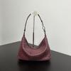 Large Woven Leather Tote Bag Women - Handmade Daily Shoulder Crossbody