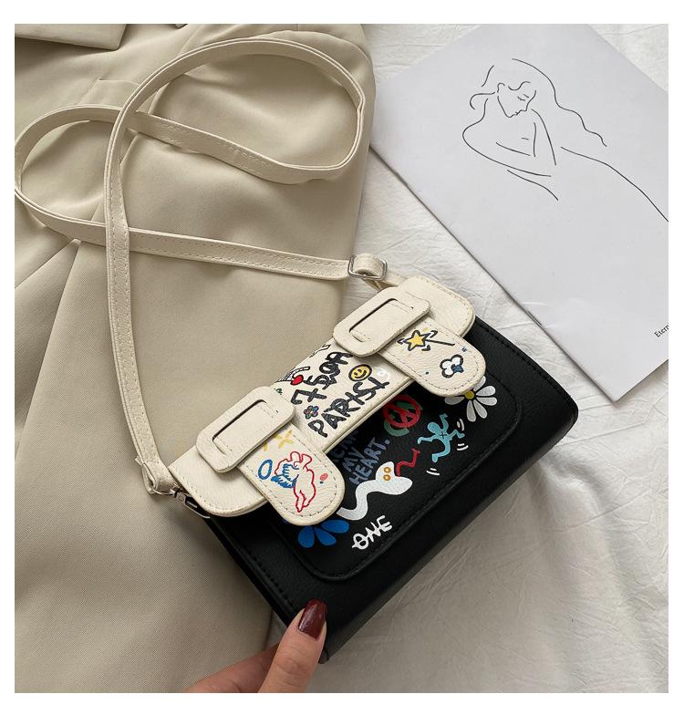 2023 Trendy Women's Colorblock Graffiti Crossbody Bag - Summer Fashion