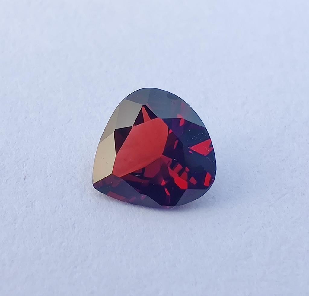 Beautiful Ring Making Top Color Natural Red Garnet Gemstone, Heart Shape Garnet Stone, Loose Garnet Gemstone, 0.70 Carat, 6x5x2 MM Size.
