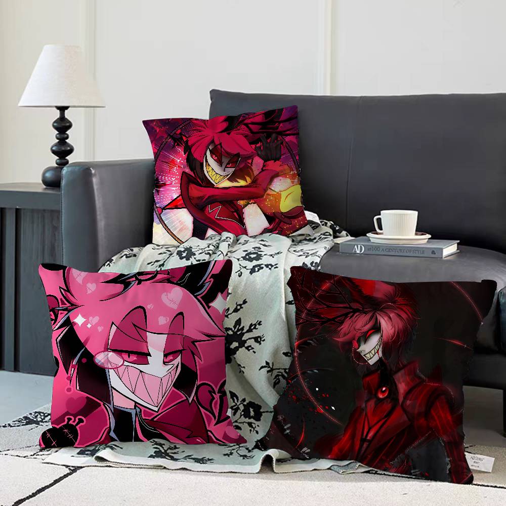 H-Hazbin A-Alastor Poszewka Zdejmowana Zmywalna Poszewka na Poduszkę – Miękka Pościel na Wszystkie Pory Roku
