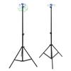 2 Set Portable IV Pole Foldable Retractable Infusion Stand Adjustable Height Stable Aluminum Alloy Stand for Clinic Home Care
