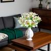 15 Bunches Artificial Orchid Artificial Phalaenopsis Bouquet Silk Real Touch Fake Flowers for Home Wedding Restaurant Hotel Room Decor