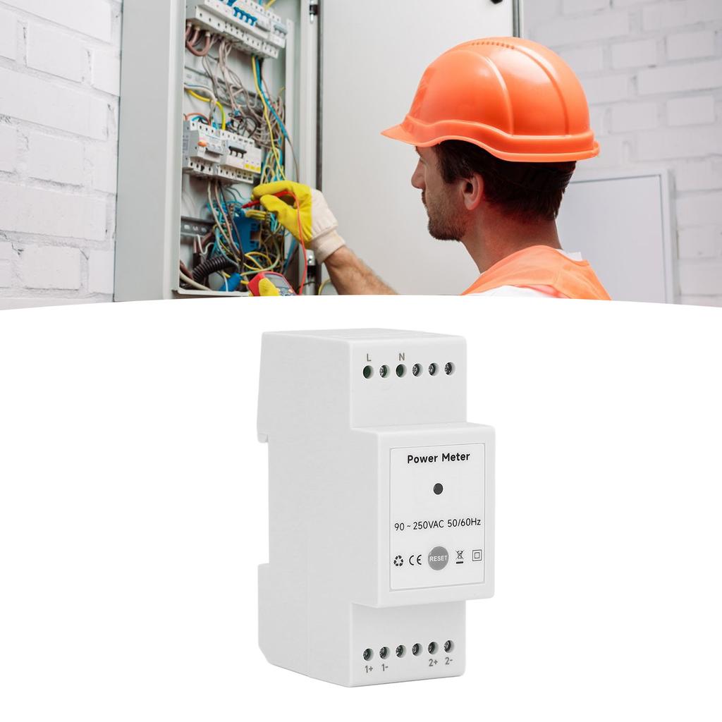 Energy Meter Single Phase Electricity Monitoring Meter with 2 200A Split Type Current  , Real Time Voltage, Current Monitoring, for   or