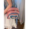 Cartoon Embroidered Hand Carry Small Square Bag 2025 Spring New Korean Version Fashion Versatile Casual Shoulder Bag Feeling Messenger Bag