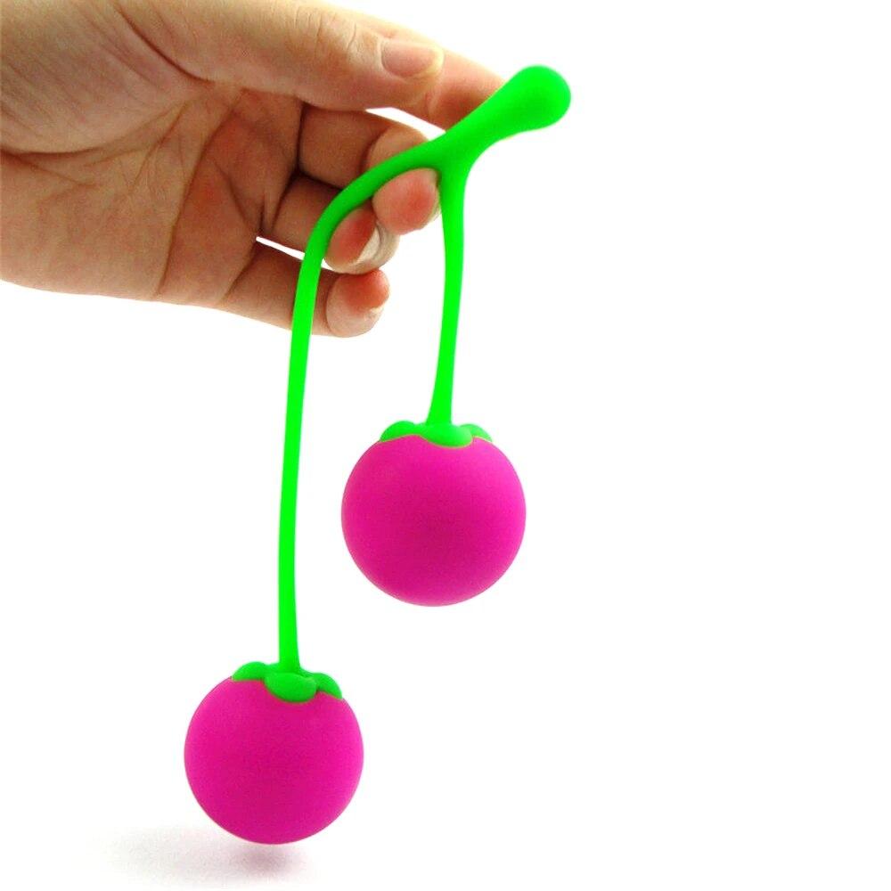 Silicone Smart Ball Female Cherry Kegel Ball Vaginal Tight Exercise Smart Love Vagina Balls Sex Toys For Women Masturbation