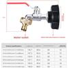 Durable IBC Tank Tap Adapter S60*6 Coarse Thread to 1/2'' 3/4'' Connector Replacement Valve Garden Home Valve Fitting Faucet