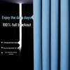 Luxury Grey 100% Blackout Pleated Curtain