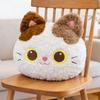 Adorable Kitten Head Plush Pillow - Three-in-One Toy, Cushion & Home Decor.