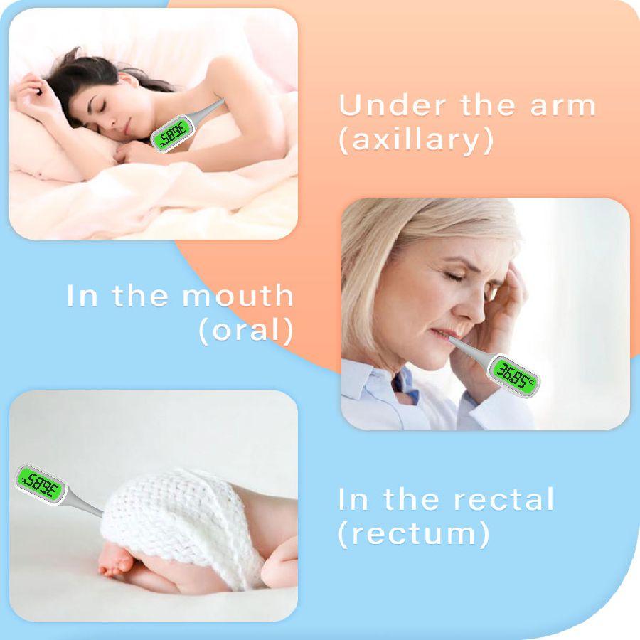 8s Fast Reading for Baby Portable Smart Medical Clinical Electronic Fever Lcd Large Display Backlight Digital Thermometers