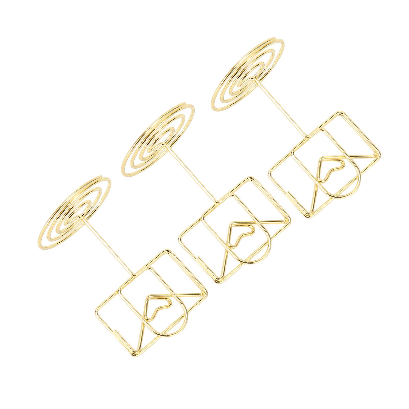 

20 шт. Тримачі для номерів столів Милі Вишукані Маленька Конвертна Форма Захист від Іржі Гальванічний Процес Тримач для Фото Золотий