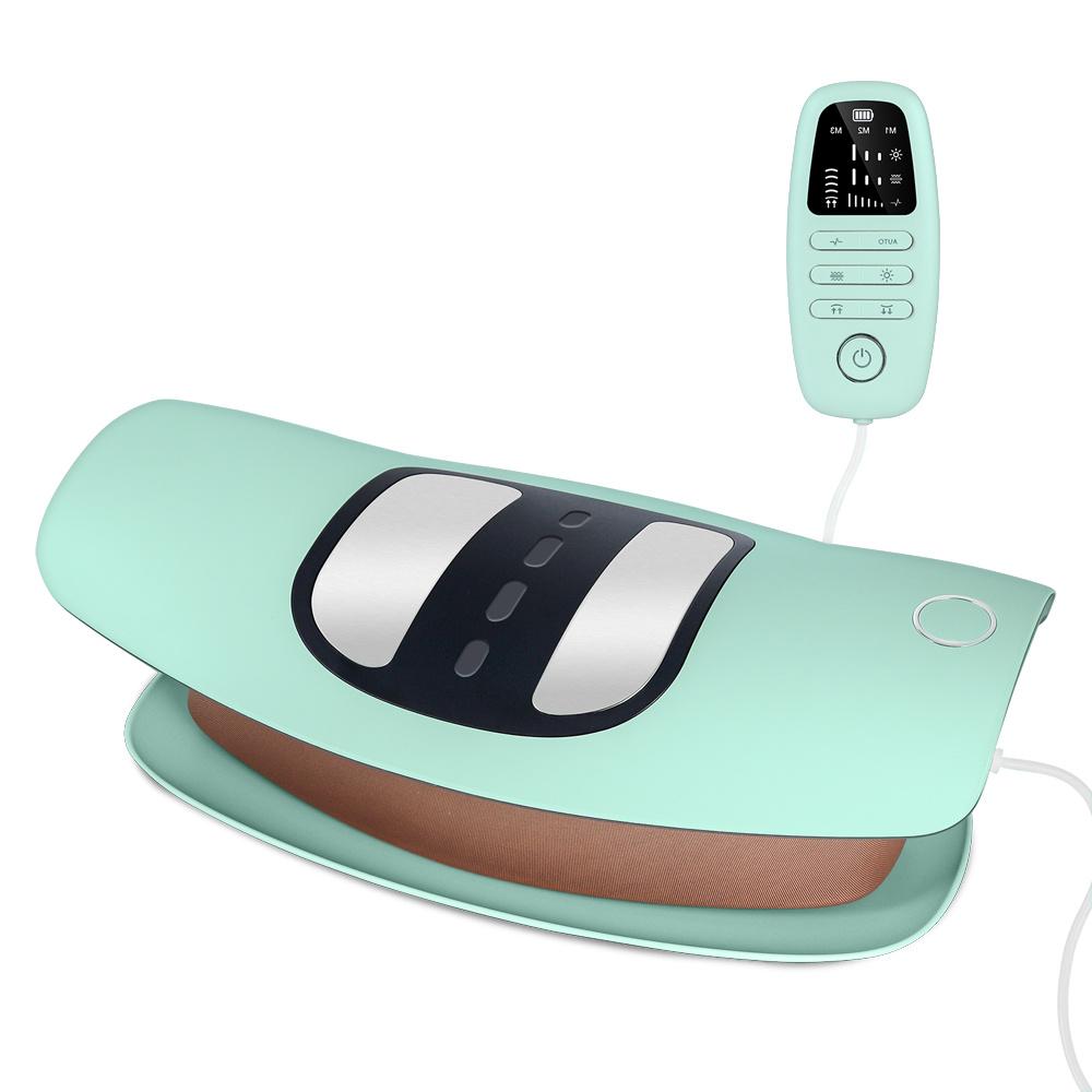 

Waist Traction Massager Adjustable Vibration Lumbar Traction Massager Electric Waist Spine Support Waist Back Massage Machine зелений