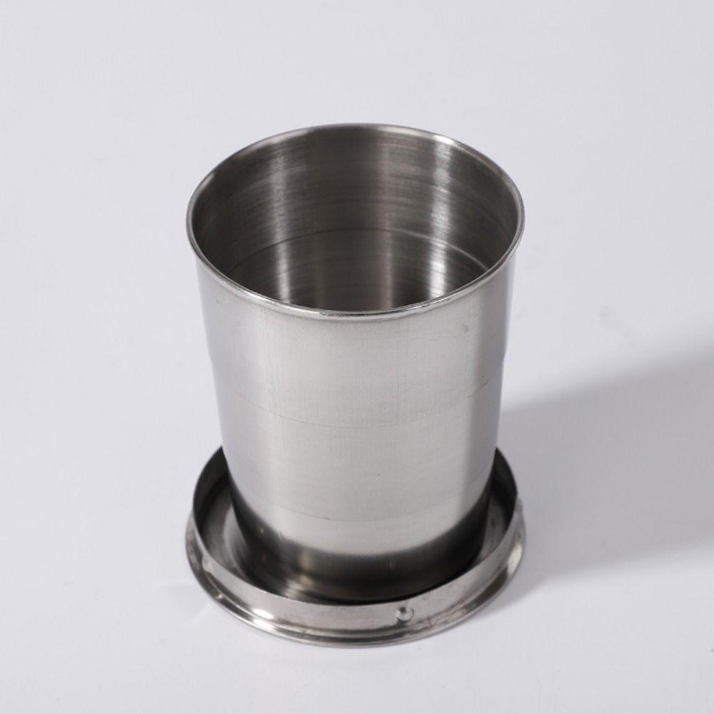 Portable Camping Mug Stainless Steel Water Drinking Cup Sturdy Outdoor Telescopic Cup Hiking