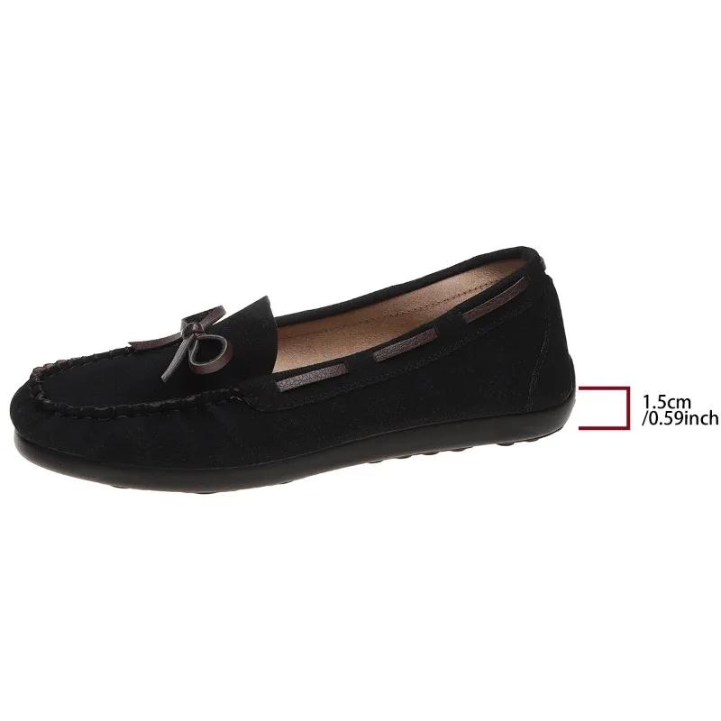 

Модные элегантные женские туфли Butterfly-Knot на плоской подошве 2024 года, мягкие и удобные повседневные туфли для ходьбы для женщин Zapatos De Mujer 41 чёрный