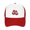 Father's Day 1 Dad Boxing Gloves Mesh Trucker Hat Casual Unisex Cooling Mesh-back Snapback Cap Adjustbale For Casual Wear