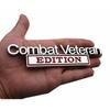 Combat Veteran Edition Emblem 3D Badges Decal Truck SUV Boat Chrome Red- 1pc
