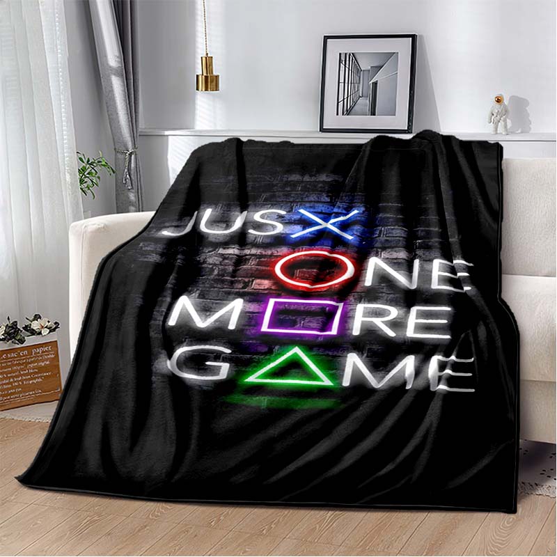 Gaming Flannel Blanket Gamer Gamepad Throw Blanket 3D Print Ultra Soft Home Decor Comfortable Bedding For Sofa Bed Couch Travel