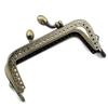 Floral Embossed Antique Bronze Square Handbag Clasps (8.5-20.5cm)
