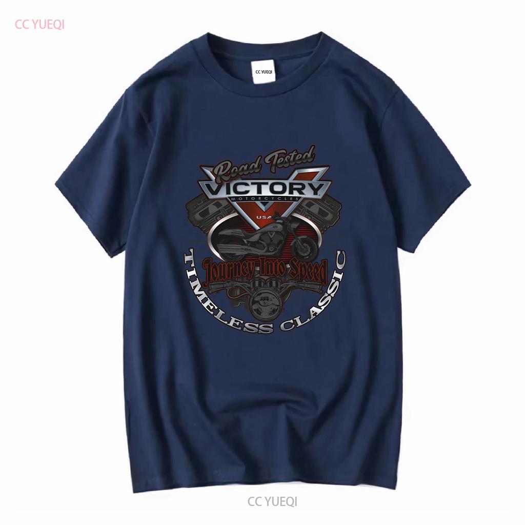 Victory Motorcycles Softstyle T-Shirt vintage gewaschen dehnbar Grafik Oberteil für den Alltag bequem atmungsaktiv weich