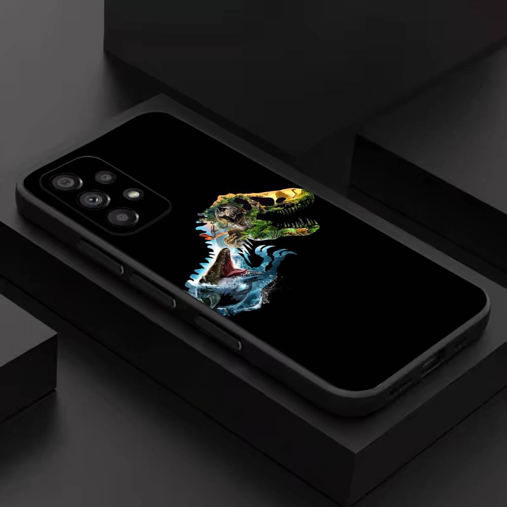 Custodia per Telefono J-Jurassic Park W-World Per Samsung S 9,10,21,30,22,23,24,25,26,Ultra,Plus,Lite,FE,4,5G Nera Morbida