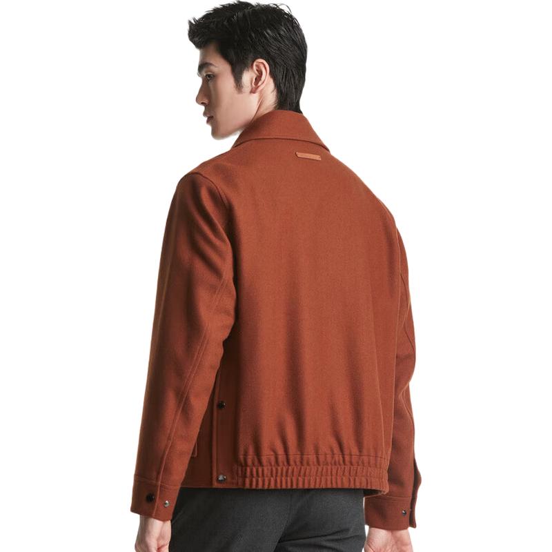 K-Boxing Men's Autumn Wool Blend Lapel Short Jacket