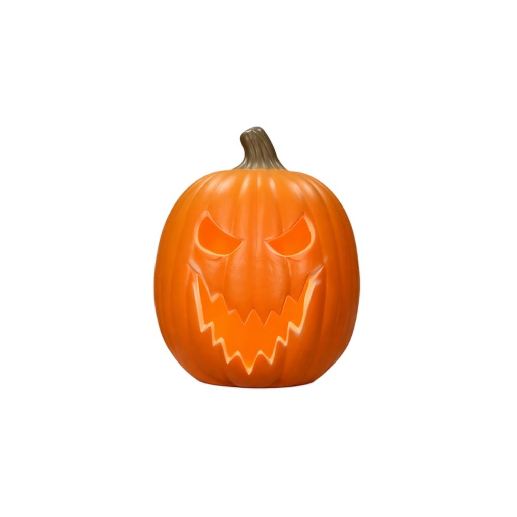 Blown Molded Halloween Pumpkin Decoration with Glowing Cutout Design for Party Decor