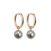Retro Simple Senior Circle Pearl Earrings Small Exquisite Temperament Versatile Light Luxury Fashionable and Versatile Earrings