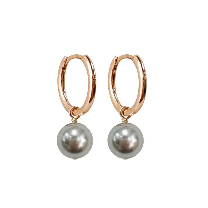 Retro Simple Senior Circle Pearl Earrings Small Exquisite Temperament Versatile Light Luxury Fashionable and Versatile Earrings