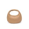 Geflochtene Damen Umhängetasche Mode Einfarbige Mini-Handtasche Hobo-Tasche Beutel Umhängetasche