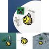 Cartone Animato Creativo Personalizzato Gioco Periferica Distintivo Metallico Il Mio Mondo Creeper Stile Pixel Ape Spada Accessori