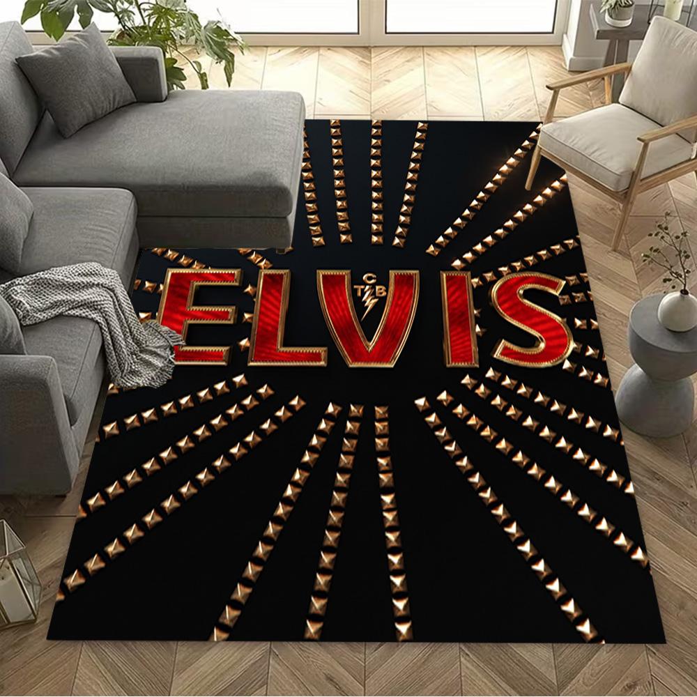 Elvis Presley Legend Area Rug Perfect for Study Room Entryway Kitchen Balcony Antislip Carpet Anime Office Decor Birthday/Christmas Gift
