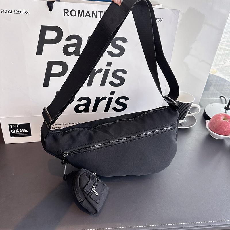 Casual Hobo Nylon Crossbody Bag for Women Designer Large Capacity Shoulder Tote Lady Travel Shopper Bag