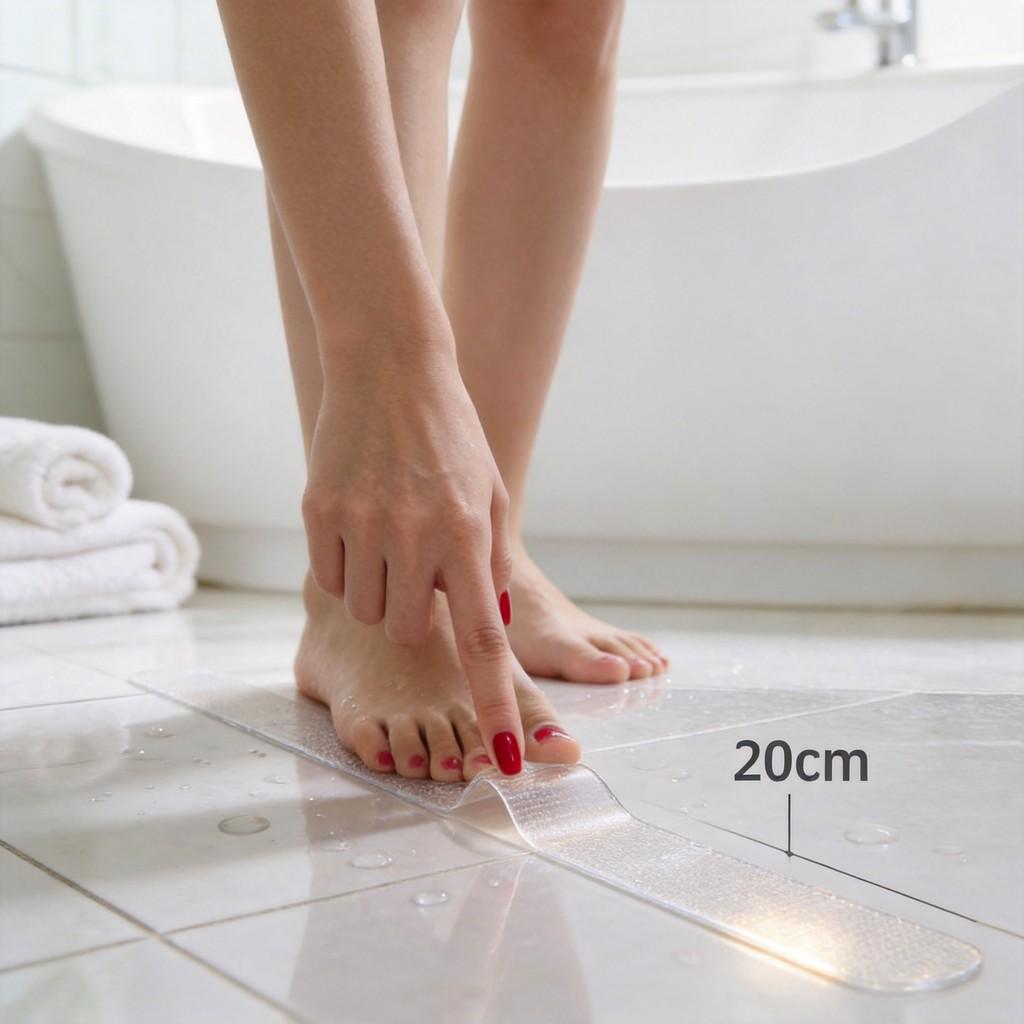 Bathroom Anti Slip Tape 2x20cm Peva Waterproof Non Slip Safety Strips Home Use