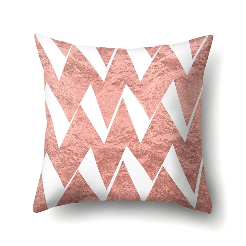 Polyester Pillow Case Automobile Decoration Home Printed Pillow Case Automobile Sofa Simple Waist Cushion Cover